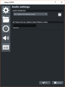 configuración de audio LMMS
