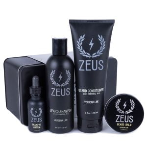 51ele1w48js. Sl1000 .jpg Zeus Kit de aseo para barba para hombre champú y acondiciona